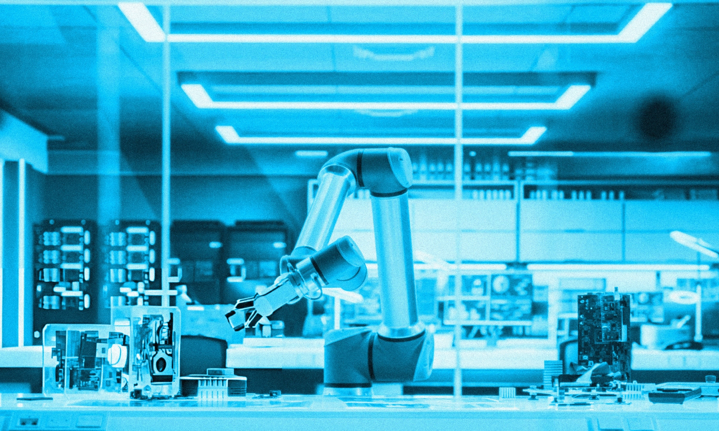 Industrial IoT sensors and gateways deployed in a smart factory environment